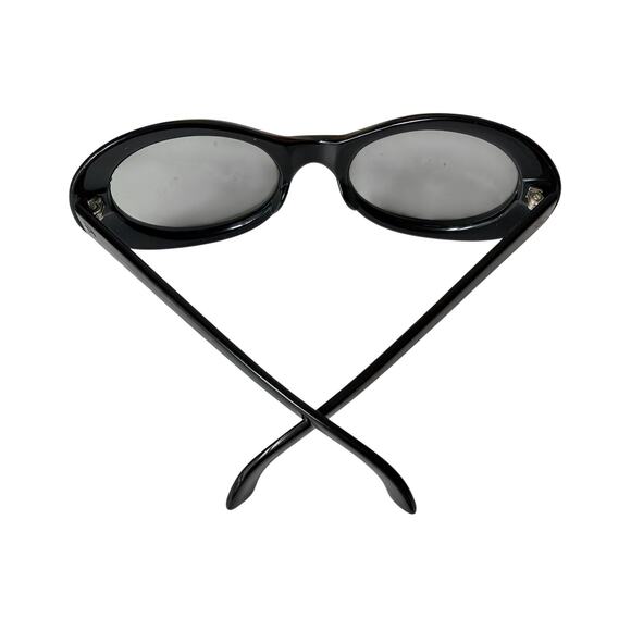 Vintage Cool Ray Polaroid Barcelona Black Oval Cat-Eye Sunglasses Retro Shades - Picture 5 of 6